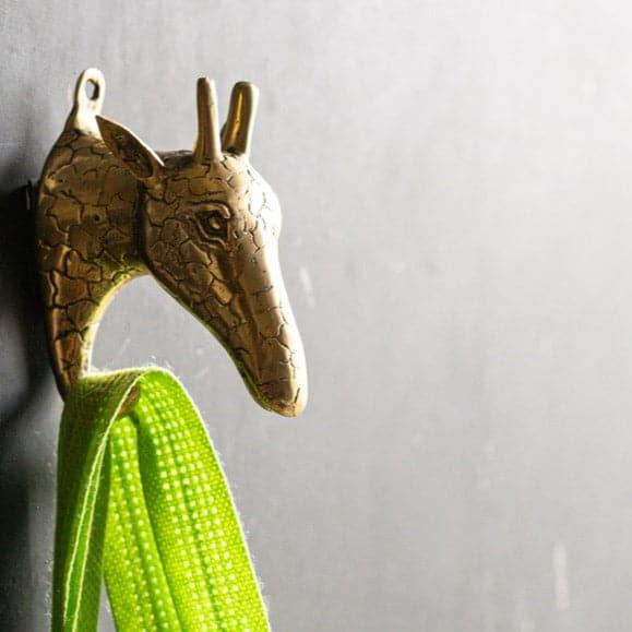 Solid Brass Giraffe Wall Hook