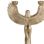 Solid Brass ISIS Egyptian Goddess Candelabra Candle Holder