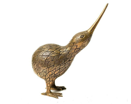 Solid Brass Kiwi Miniature Figurine - MAIA HOMES