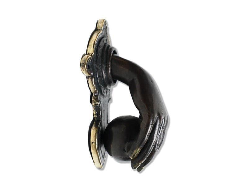 Solid Brass Lady Hand and Ball Door Knocker - MAIA HOMES