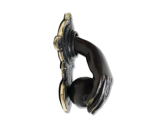 Solid Brass Lady Hand and Ball Door Knocker - MAIA HOMES