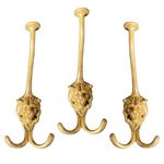 Solid Brass Lion Head Coat Hangers/Wall Hooks - Set of 9