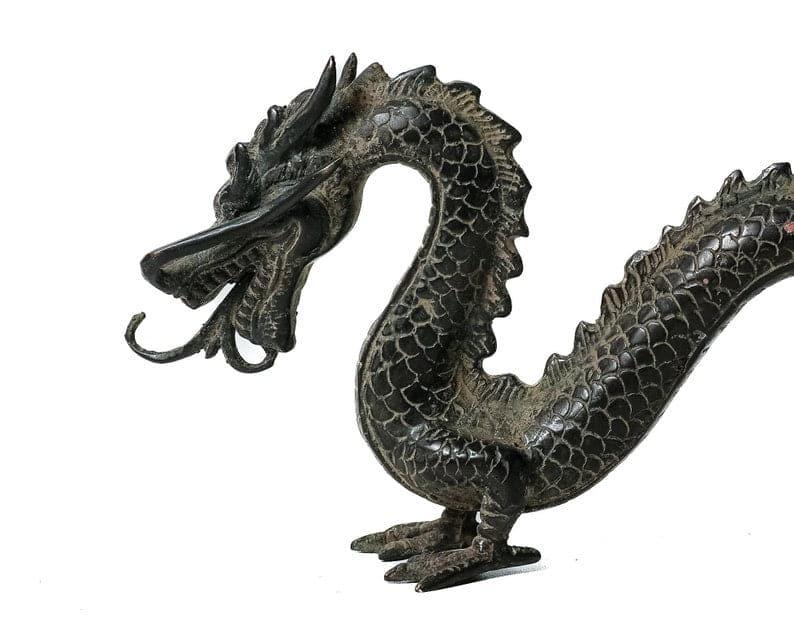 Solid Brass Majestic Dragon Sculpture