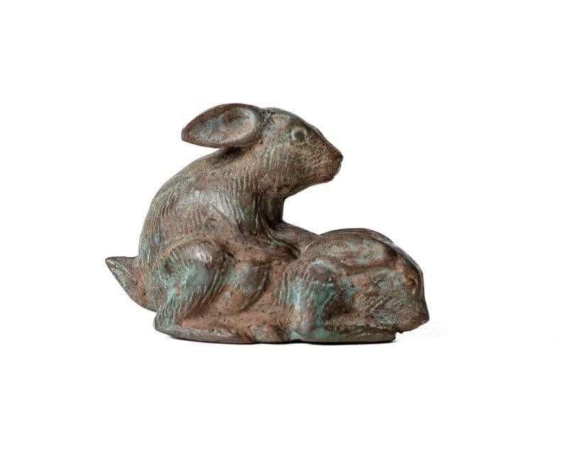 Solid Brass Making-Love Rabbits Figurine - MAIA HOMES