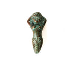 Solid Brass Mermaid Wall Hook ANTIQUE GREEN