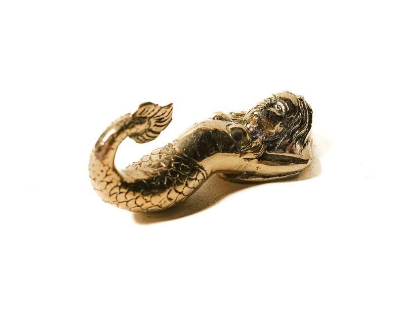 Solid Brass Mermaid Wall Hook