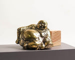 Solid Brass Mini Laughing Buddha Statue