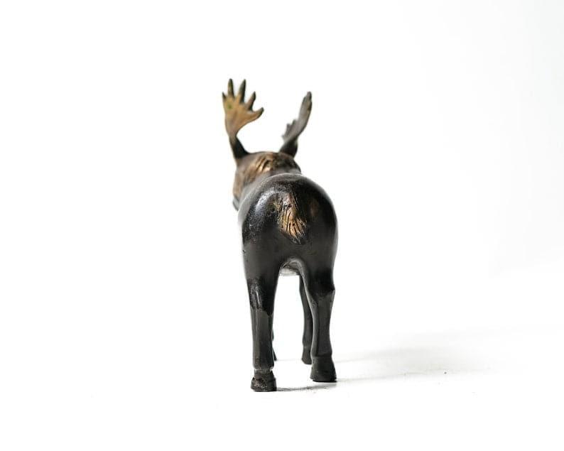 Solid Brass Miniature Reindeer Figurine - MAIA HOMES