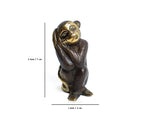 Solid Brass Monkey Statues - Set of 3