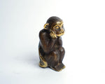 Solid Brass Monkey Statues - Set of 3