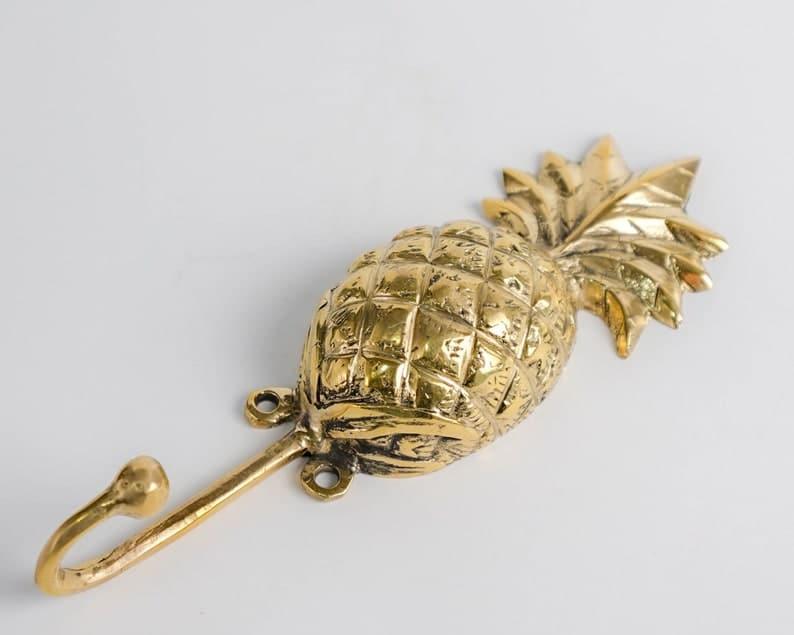 Solid Brass Pineapple Wall Hook