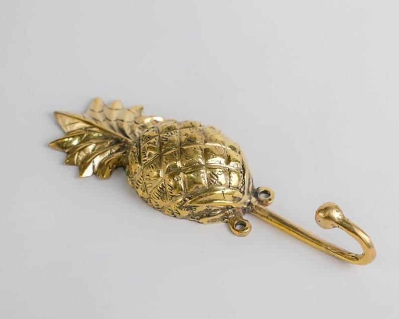 Solid Brass Pineapple Wall Hook