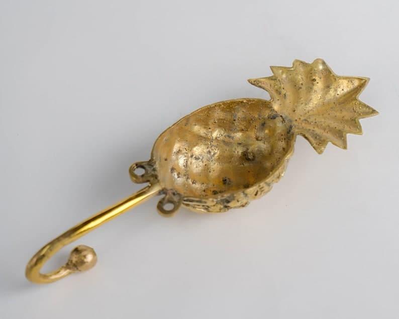 Solid Brass Pineapple Wall Hook