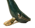 Solid Brass Posing Whale Figurine