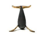 Solid Brass Posing Whale Figurine