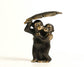 Solid Brass Two Funny Monkey Under Banana Leaf Figurine - MAIA HOMES