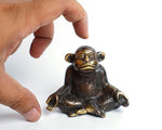 Solid Brass Yoga Monkey Figurine