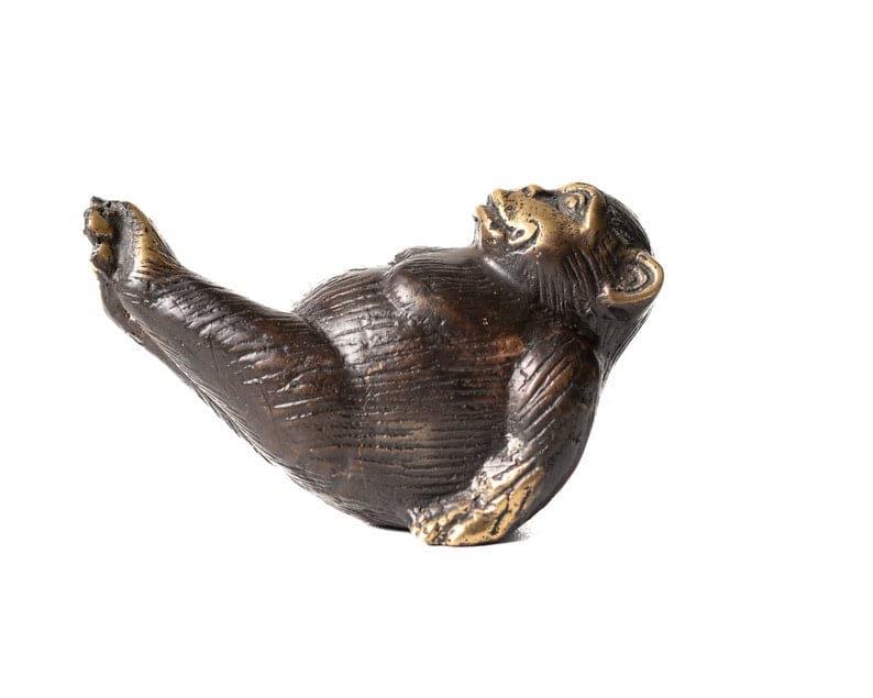 Solid Brass Yoga Monkeys Sculpture E ANTIQUE