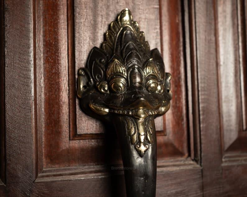 Solid Bronze Barong Door Handle - MAIA HOMES