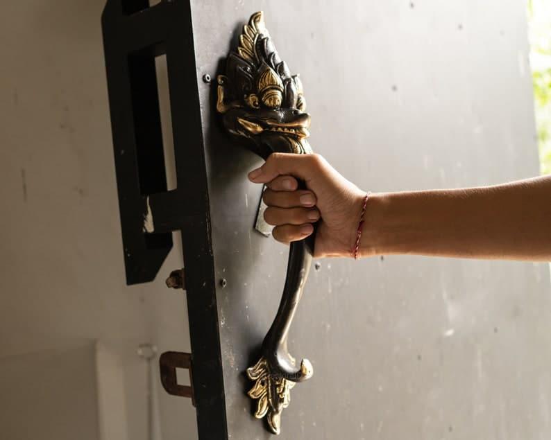 Solid Bronze Barong Door Handle - MAIA HOMES