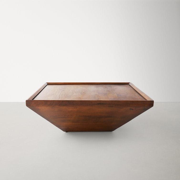 Solid Wood Tray Top Table Brown