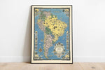 South America Map Print| Art History