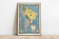 South America Map Print| Art History - MAIA HOMES