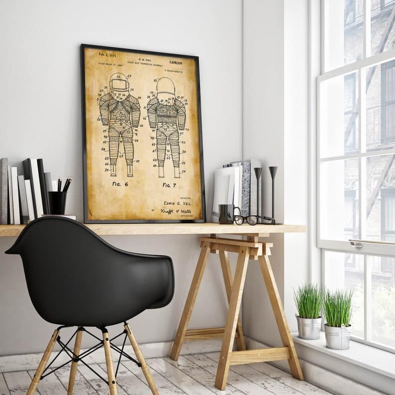 Space Patent Print| Framed Art Print - MAIA HOMES