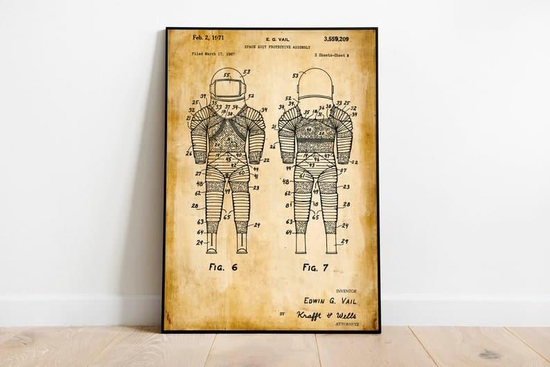 Space Patent Print| Framed Art Print