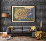 Spain Map Print| Fine Art Prints