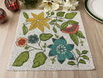 Spring Flower Square Beaded Placemat