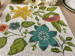 Spring Flower Square Beaded Placemat