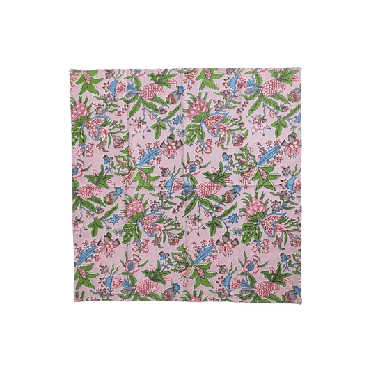 Spring Love Hand Block Print Cotton Napkins - MAIA HOMES