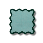 Square Scalloped Napkins Green