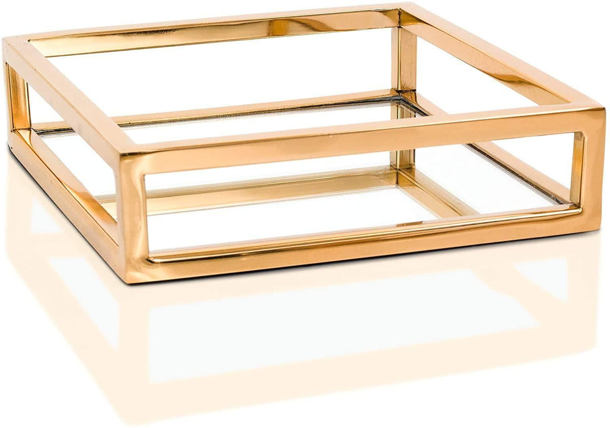 Stainless Steel Square Vanity Tray Gold