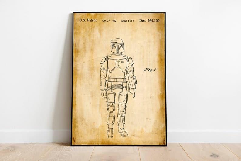 Star Wars Patent Print| Framed Art Print