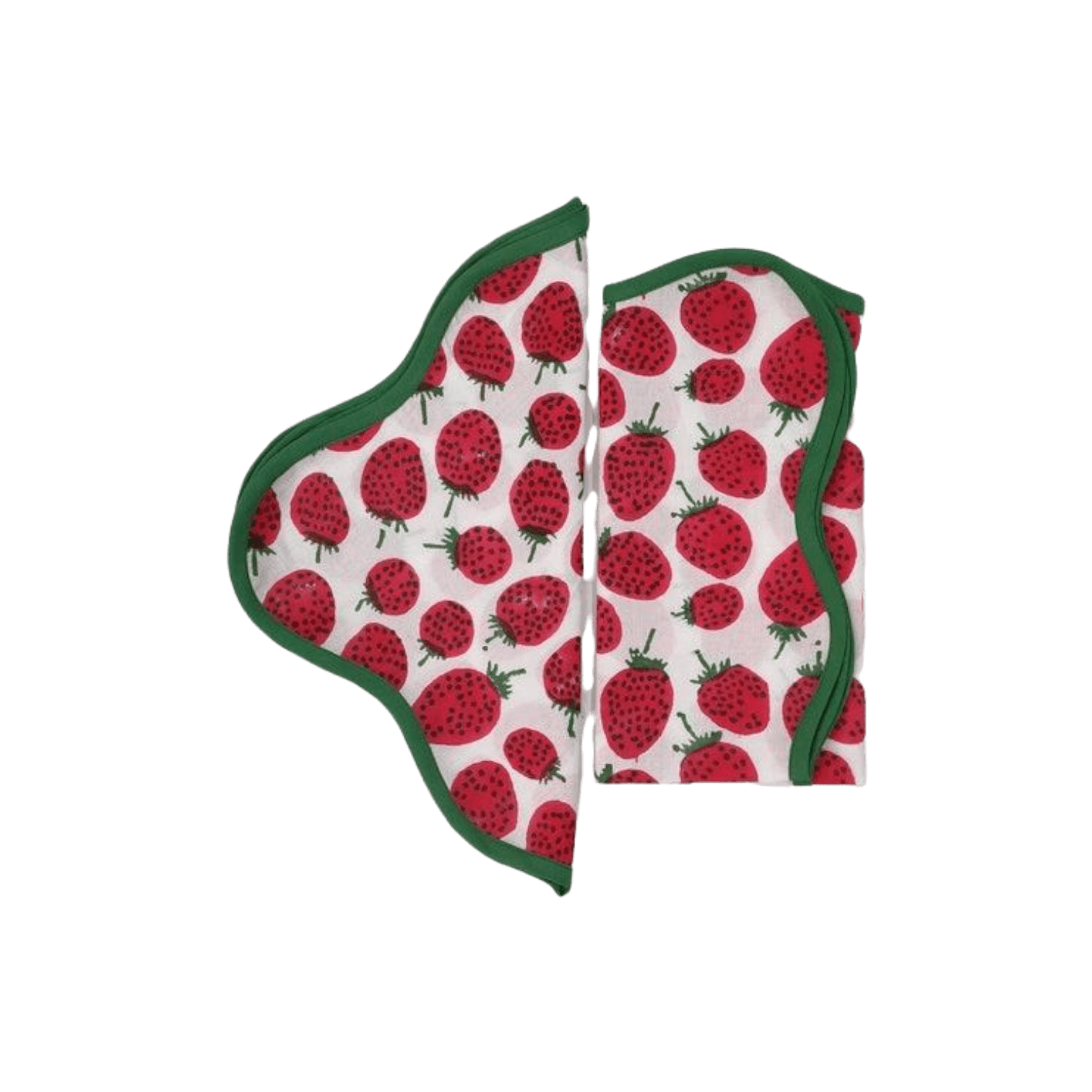 Strawberry Hand Block Printed Cotton Napkins