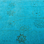 Subtle Floral Sky Hand Spun Wool Hand Knotted Area Rug