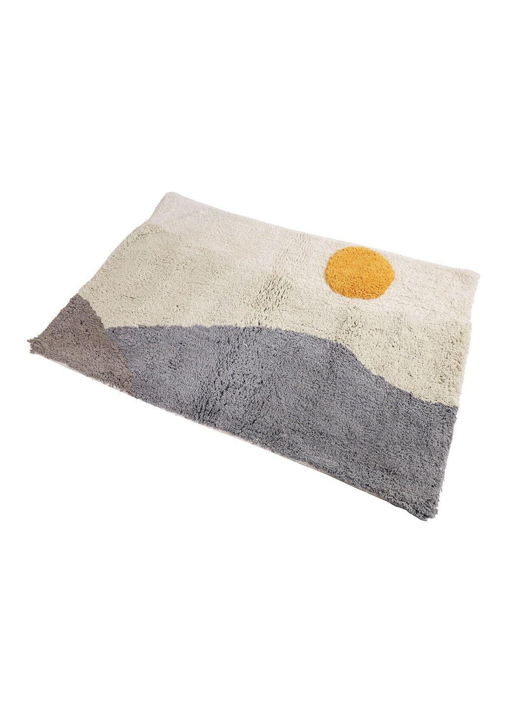 Sun Rising Landscape Hand Tufted Cotton Bath Rug