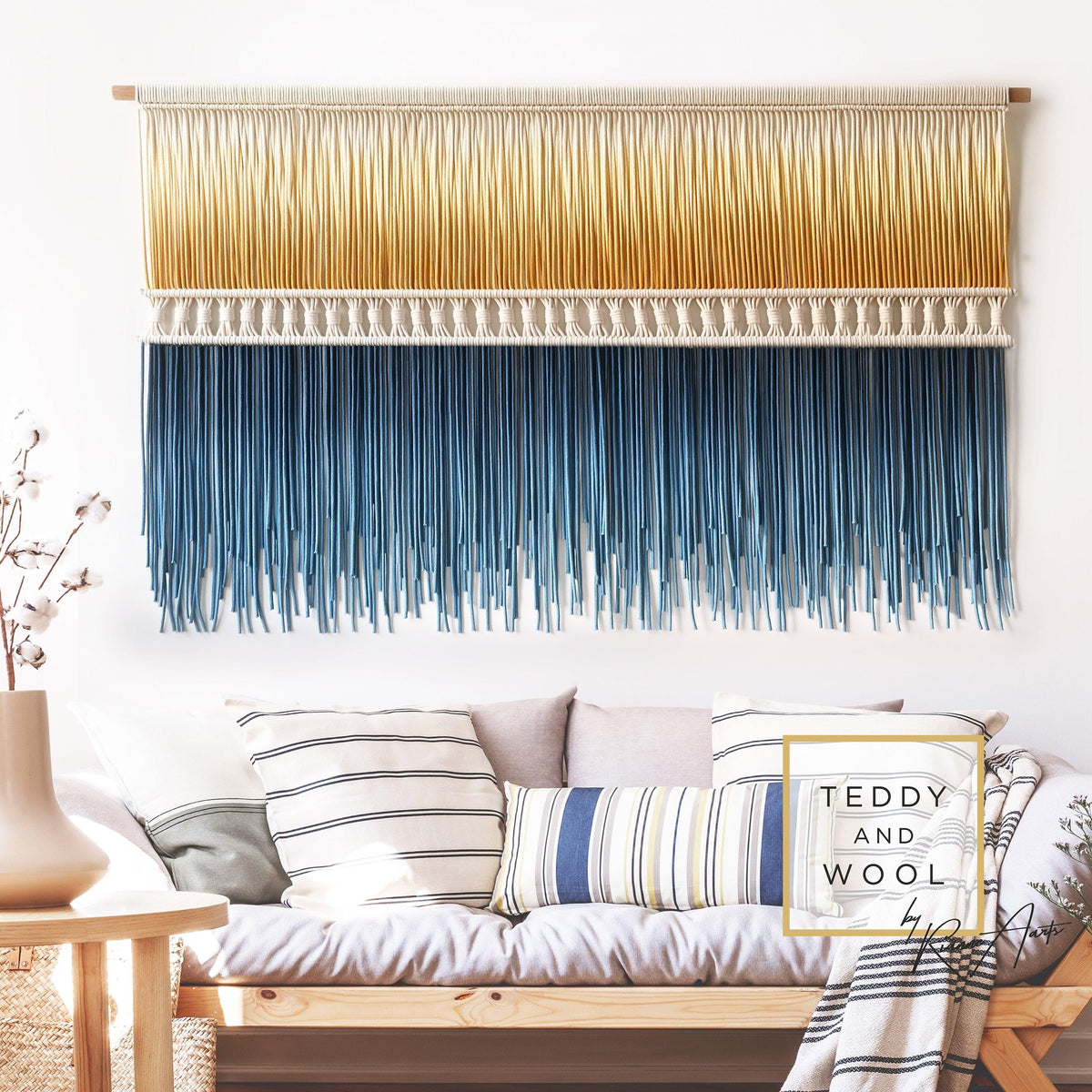 Sunset Modern Macrame Wall Hanging