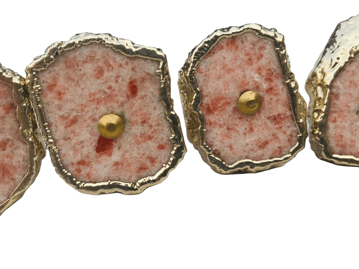 Sunstone Agate Cabinet Door Pull Handle - Set of 6