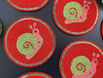 Super Lazy Snail Beaded Drink Coasters