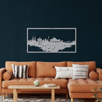 Sydney Skyline Metal Wall Art Silver