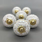 Taja Golden White Ceramic Knobs - Set of 6 - MAIA HOMES