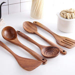 Teak Wood Utensil Set of 5