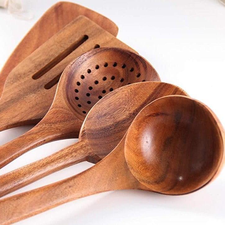 Teak Wood Utensil Set of 5