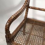 Teakwood Bone Inlaid Chair with Arms