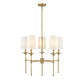 Teddy 5 - Light Candle Chandelier with Shades - MAIA HOMES