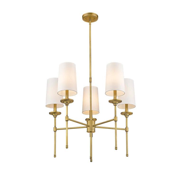 Teddy 5 - Light Candle Chandelier with Shades