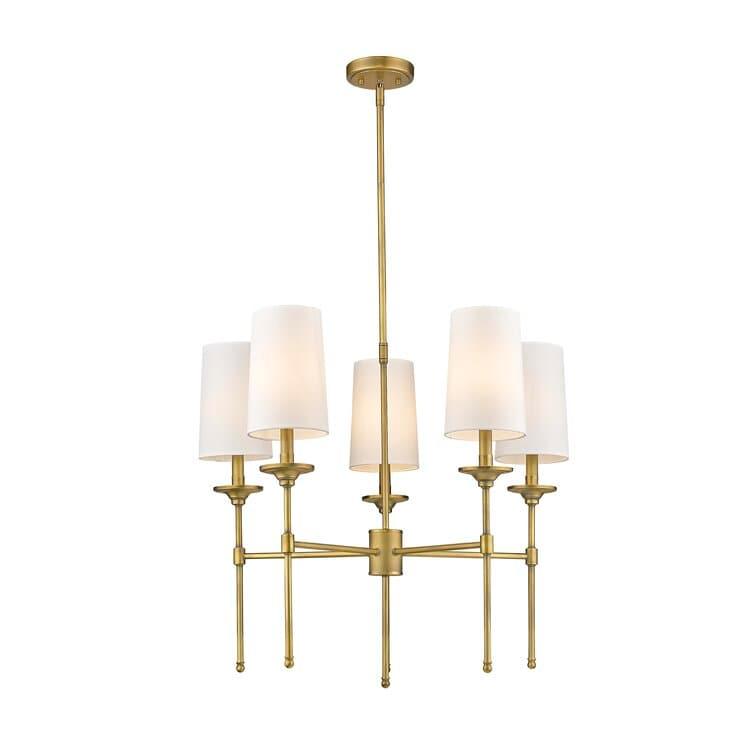 Teddy 5 - Light Candle Chandelier with Shades - MAIA HOMES